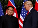 Donald Trump a Kim ong-un bhem historického setkání v Singapuru (12. ervna...