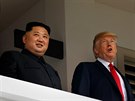 Donald Trump a Kim ong-un bhem historického setkání v Singapuru (12. ervna...