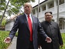 Donald Trump a Kim ong-un po spoleném pracovním obd v singapurském hotelu...