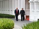 Donald Trump a Kim ong-un po spoleném pracovním obd v singapurském hotelu...