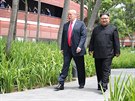 Donald Trump a Kim ong-un po spoleném pracovním obd v singapurském hotelu...