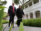 Donald Trump a Kim ong-un po spoleném pracovním obd v singapurském hotelu...