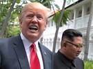 Donald Trump a Kim ong-un po spoleném pracovním obd v singapurském hotelu...