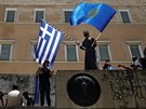 Demonstrace v Aténách proti dohod o jmén bývalé jugoslávské republiky...