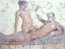 Erotické malby se dochovaly i na stnách nejznámjího nevstince Pompejí,...