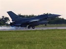 Letoun F-16 texaské Národní gardy na áslavské základn