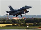 Letoun F-16 texaské Národní gardy na áslavské základn