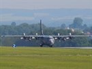 Americké stroje C-130 Hercules na áslavské základn jako podprné letouny pro...