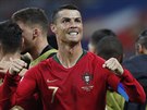 KDO JINÝ. Cristiano Ronalda, portugalská hvzda, oslavuje jeden ze svých gól v...