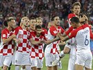 GÓLOVÁ RADOST. Chorvattí fotbalisté oslavují branku do sít Nigérie v utkání...