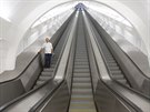 Nov eskaltory ve stanice metra Andl (10. ervna 2018)