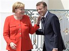 Emanuel Macron a Angela Merkelová jednali na nmeckém zámku Meseberg. (19....
