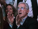 Bývalý prezident Kolumbie Álvaro Uribe a jeho reakce na výsledky voleb (17....