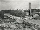 Stavba nov�ho Brn�nsk�ho mostu v Jihlav�. Sn�mek je z poloviny 50. let minul�ho...