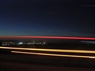 Noční svítící oblaky, jak je zachytil fotograf v pondělí kolem 23. hodiny...