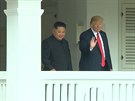 Kim a Trump se po skonení první schzky objevili na balkón