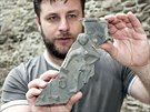 Archeolog a vedouc vzkumu na hrad Helftn Zdenk Schenk z Muzea Komenskho...