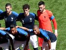 Týmová fotografie francouzských fotbalist ped utkáním s Austrálií.