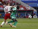 Momentka z utkání mezi Polskem (vlevo) a Senegalem.