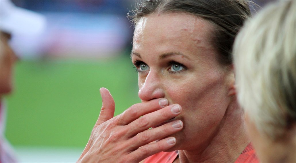 Simona Vrzalová  po dob�hu na Zlaté tret�e.