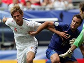 Radoslav Ková (vlevo) pi utkání s Itálií na MS 2006