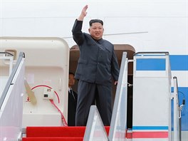 Severokorejský vdce Kim ong-un ped odletem do Singapuru (10. ervna 2018)
