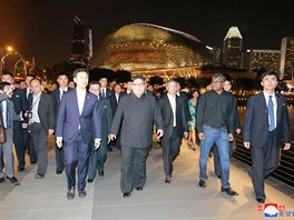 Severokorejský vdce Kim ong-un vyrazil na prohlídku Singapuru (11. ervna...