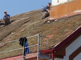 Kostel Bukovka - rekonstrukce krovu a střechy, jaro 2018