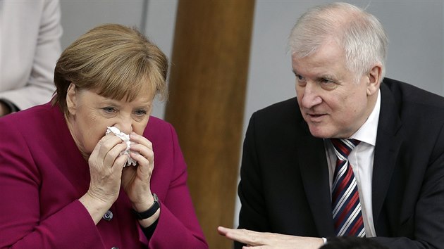 Nmeck kanclka Angela Merkelov a ministr vnitra Horst Seehofer (15. kvtna 2018)