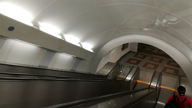 V Praze se po devítiměsíční rekonstrukci otevřel výstup ze stanice metra Anděl (11. června 2018)