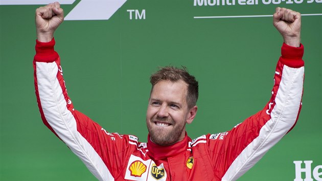 Vítěz Velké ceny Kanady německý pilot ze stáje Ferrari Sebastian Vettel