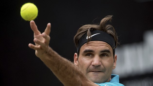 Roger Federer podv ve finle turnaje ve Stuttgartu.