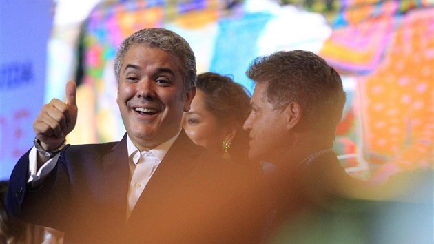 Vítěz druhého kola kolumbijských prezidentských voleb Iván Duque (17. června 2018)