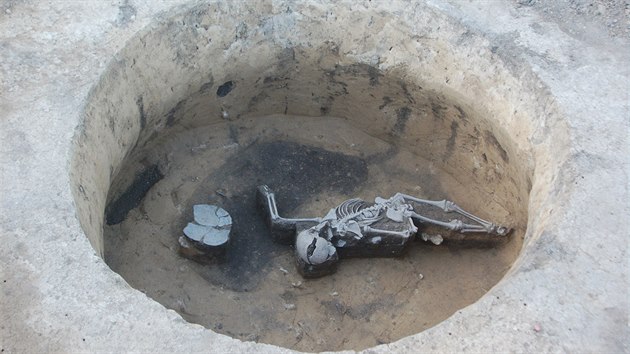 Archeologové vykopali v prostějovské průmyslové zóně mimo jiné skelet pohozeného dítěte v jedné z běžných jam doby lužických popelnicových polí někdy z 12. století před Kristem. Poslouží ke komplexnímu antropologickému zkoumání.