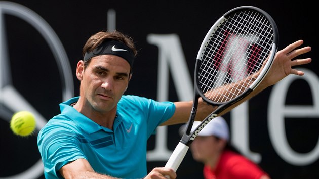 Roger Federer na turnaji ve Stuttgartu