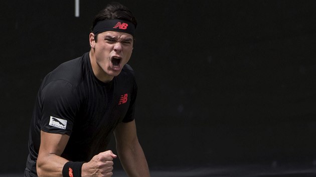 Milos Raonic na turnaji ve Stuttgartu