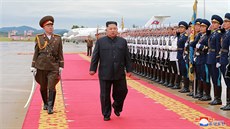 Severokorejský vůdce Kim Čong-un před odletem do Singapuru (10. června 2018)