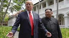 Donald Trump a Kim ong-un po spoleném pracovním obd v singapurském hotelu...