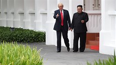 Donald Trump a Kim ong-un po spoleném pracovním obd v singapurském hotelu...