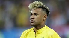 Brazilec Neymar v utkání mistrovství světa proti Švýcarsku