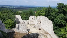 Z orlích hnízd je nádherný výhled na pohoí polské Jury.