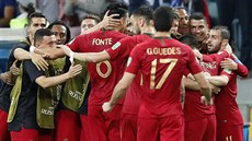 Gólová radost fotbalist Portugalska v utkání mistrovství svta proti panlsku.