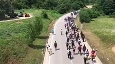 Na hranici Chorvatska natoili zástup migrant