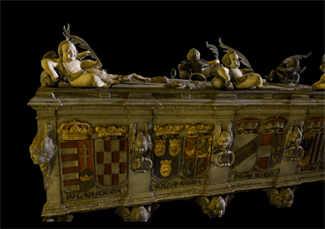 Vizualizace cnovho sarkofgu Rudolfa II.