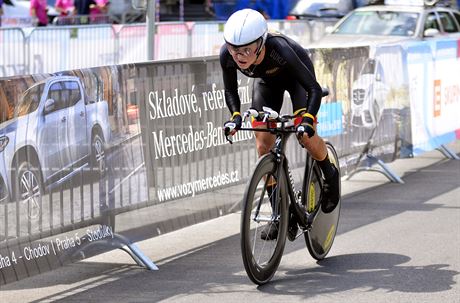 Tereza Korvasová v asovce na mistrovství R a Slovenska v silniní cyklistice.