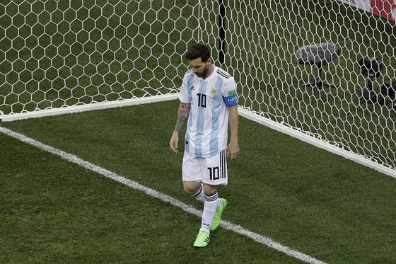 Otrávený argentinský kapitán Lionel Messi.