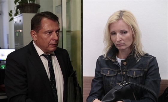 Ji Paroubek a Petra Paroubkov u soudu (Praha, 18. dubna 2018)