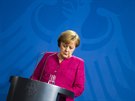 Nmecká kancléka Angela Merkelová na tiskové konferenci v Berlín (15. ervna...