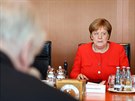 Nmecká kancléka Angela Merkelová na jednání vlády (27. ervna 2018)