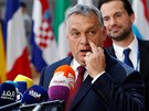 Maarský premiér Viktor Orbán na summitu v Bruselu (28. ervna 2018)